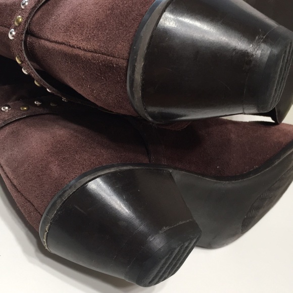 Brown suede Cowboy boots harness - Picture 9 of 12